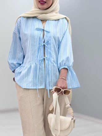مانتو شومیز جلو گره ای عروسکی تابستانه