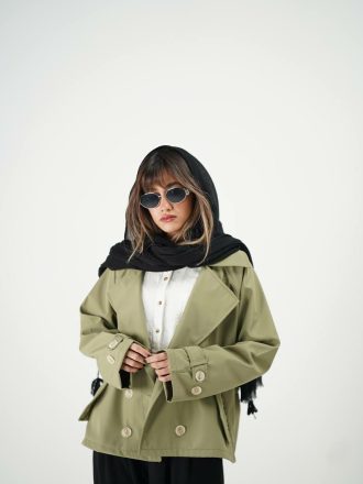 بارانی یقه انگلیسی زنانه